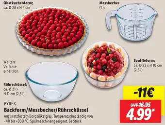 Lidl PYREX Backform/Messbecher/Rührschüssel Angebot