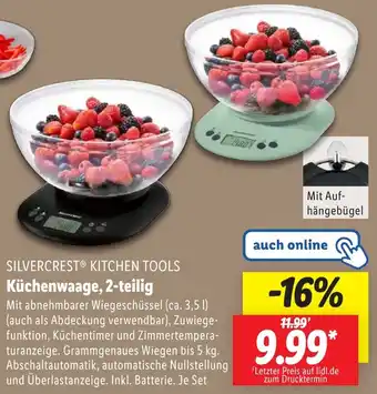 Lidl SILVERCREST KITCHEN TOOLS Küchenwaage, 2-teilig Angebot