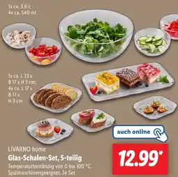 Lidl LIVARNO home Glas-Schalen-Set, 5-teilig Angebot