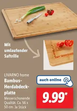 Lidl LIVARNO home Bambus Herdabdeckplatte Angebot