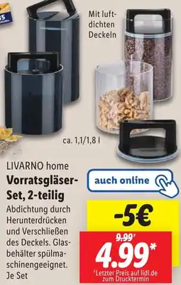 Lidl LIVARNO home Vorratsgläser Set, 2-teilig Angebot