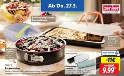 Lidl ZENKER Backcontainer Angebot