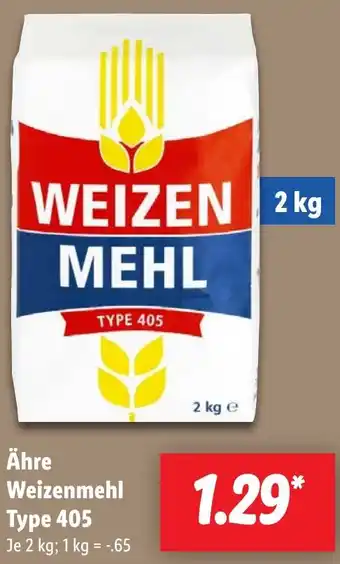 Lidl Ähre Weizenmehl Type 405 Angebot