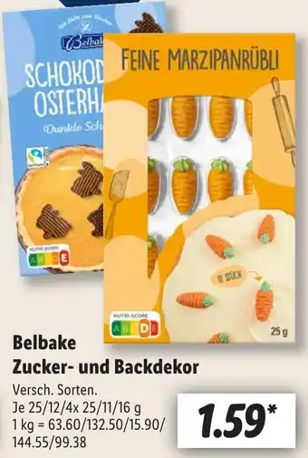 Lidl Belbake Zucker- und Backdekor Angebot