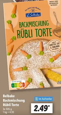 Lidl Belbake Backmischung Rübli Torte Angebot