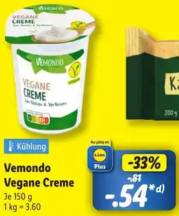 Lidl Vemondo Vegane Creme Angebot