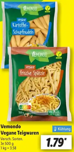 Lidl Vemondo Vegane Teigwaren Angebot