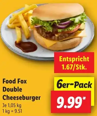 Lidl Food Fox Double Cheeseburger Angebot