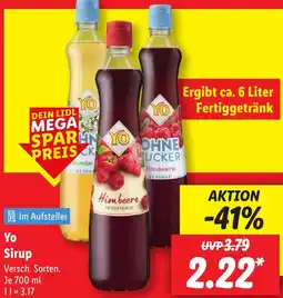 Lidl Yo Sirup Angebot