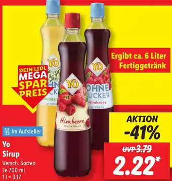 Lidl Yo Sirup Angebot