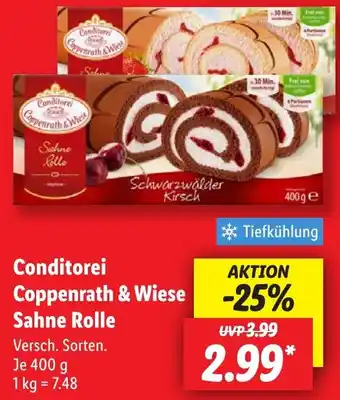 Lidl Conditorei Coppenrath & Wiese Sahne Rolle Angebot