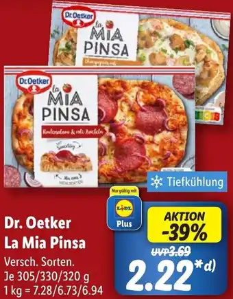 Lidl Dr. Oetker La Mia Pinsa Angebot