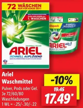 Lidl Ariel Waschmittel Angebot