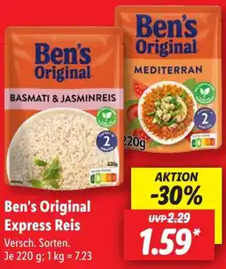 Lidl Ben's Original Express Reis Angebot