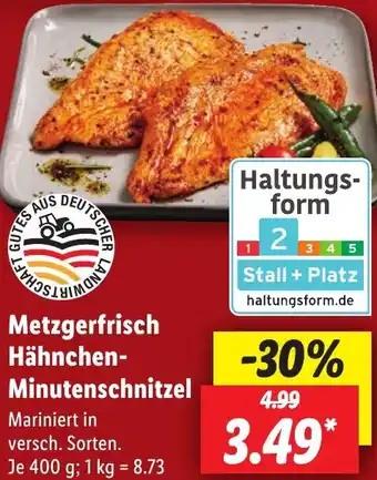 Lidl Metzgerfrisch Hähnchen Minutenschnitzel Angebot