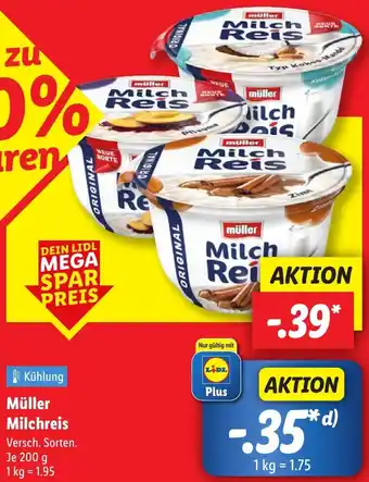 Lidl Müller Milchreis Angebot