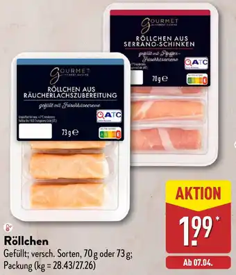 Aldi Nord GOURMET FINEST CUISINE Röllchen Angebot