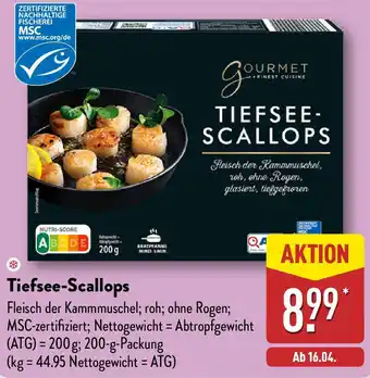 Aldi Nord GOURMET FINEST CUISINE Tiefsee-Scallops Angebot