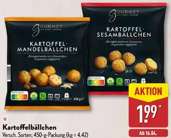 Aldi Nord GOURMET FINEST CUISINE Kartoffelbällchen Angebot