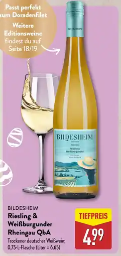 Aldi Nord BILDESHEIM Riesling & Weißburgunder Rheingau QbA Angebot