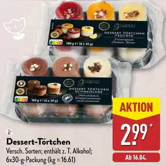 Aldi Nord GOURMET FINEST CUISINE Dessert-Törtchen Angebot