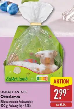 Aldi Nord OSTERPHANTASIE Osterlamm Angebot