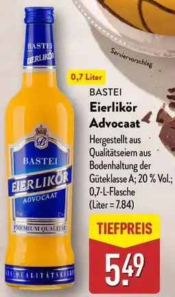 Aldi Nord BASTEI Eierlikör Advocaat Angebot