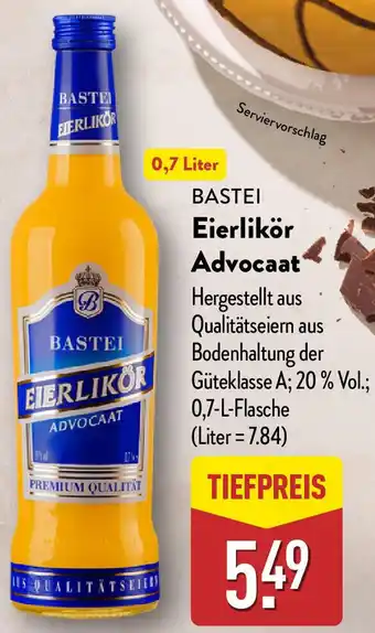 Aldi Nord BASTEI Eierlikör Advocaat Angebot