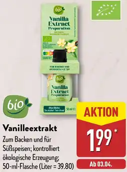 Aldi Nord Bio Vanilleextrakt Angebot