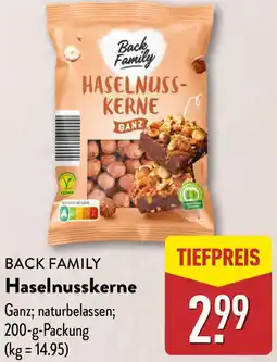 Aldi Nord BACK FAMILY Haselnusskerne Angebot