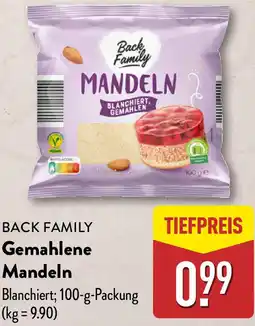 Aldi Nord BACK FAMILY Gemahlene Mandeln Angebot