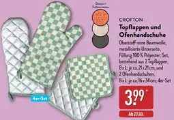 Aldi Nord CROFTON Topflappen und Ofenhandschuhe Angebot