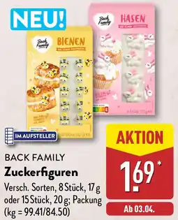 Aldi Nord BACK FAMILY Zuckerfiguren Angebot