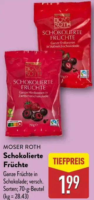 Aldi Nord MOSER ROTH Schokolierte Früchte Angebot