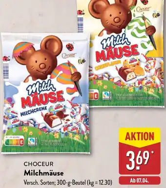 Aldi Nord CHOCEUR Milchmäuse Angebot