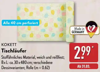 Aldi Nord KOKETT Tischläufer Angebot