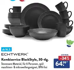 Aldi Nord ECHTWERK Kombiservice BlackStyle, 30-tlg. Angebot