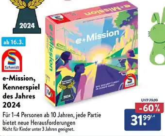 Aldi Nord Schmidt e-Mission, Kennerspiel des Jahres 2024 Angebot