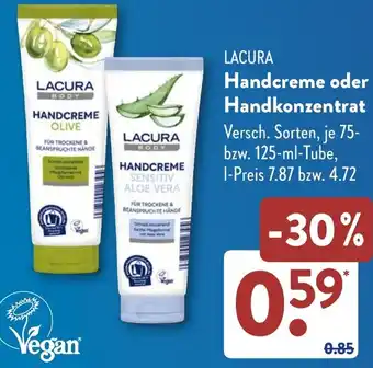 Aldi Süd LACURA Handcreme oder Handkonzentrat Angebot