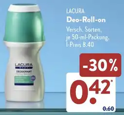 Aldi Süd LACURA Deo-Roll-on Angebot