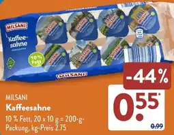 Aldi Süd MILSANI Kaffeesahne Angebot