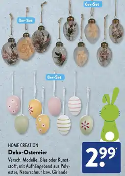 Aldi Süd HOME CREATION Deko-Ostereier Angebot