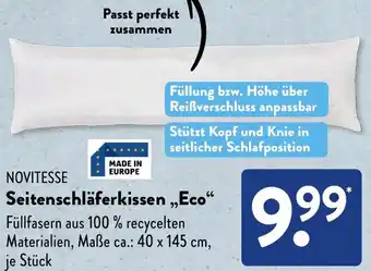 Aldi Süd NOVITESSE Seitenschläferkissen Eco Angebot