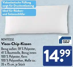 Aldi Süd NOVITESSE Visco-Chip-Kissen Angebot