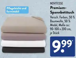 Aldi Süd NOVITESSE Premium Spannbetttuch Angebot