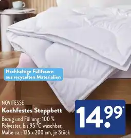 Aldi Süd NOVITESSE Kochfestes Steppbett Angebot