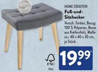 Aldi Süd HOME CREATION Fuß-und Sitzhocker Angebot