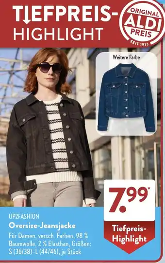 Aldi Süd UP2FASHION Oversize-Jeansjacke Angebot