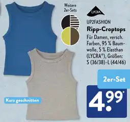 Aldi Süd UP2FASHION Ripp-Croptops Angebot