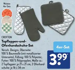 Aldi Süd CROFTON Topflappen-und Ofenhandschuhe-Set Angebot